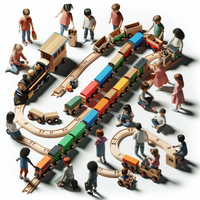 Maxim Enterprise Wooden Train Set