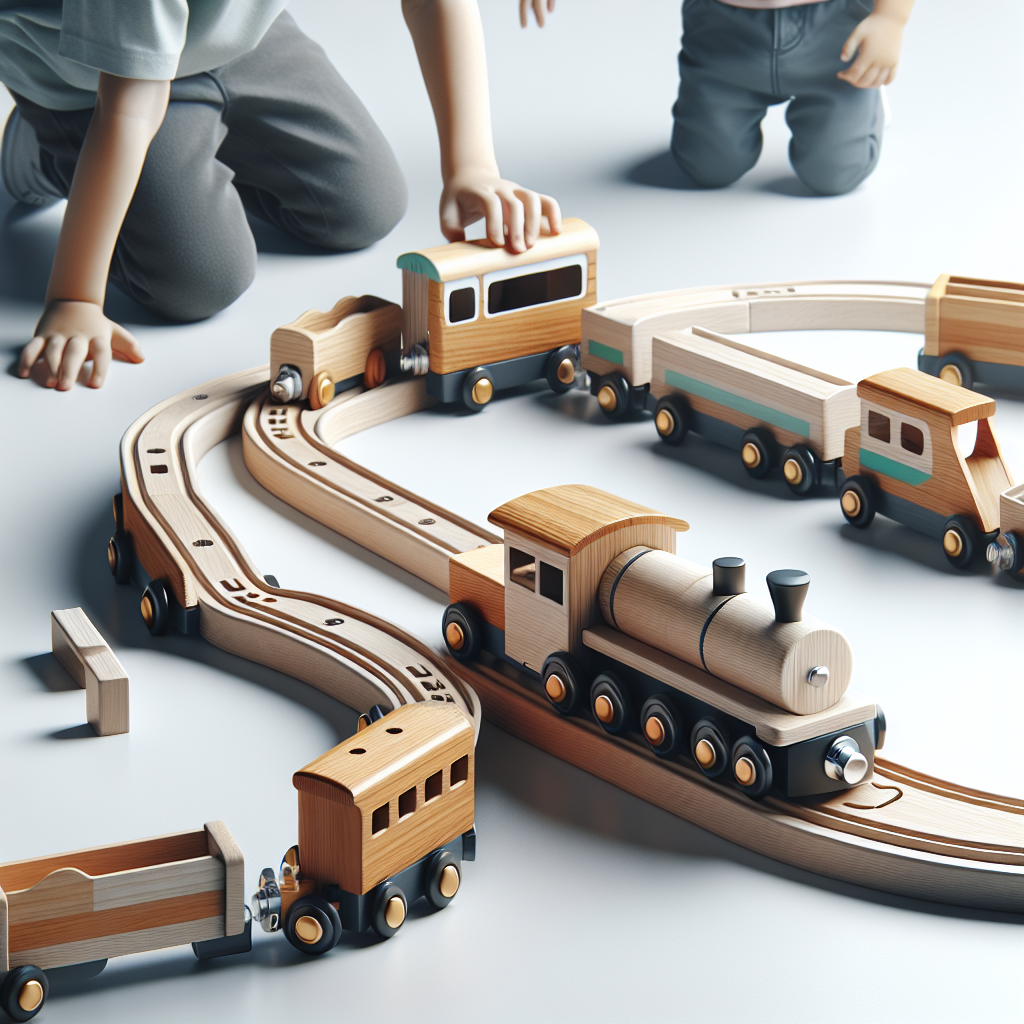 PlanToys Wooden Railway Set