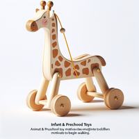 Manhattan Toy Pull-Along Wooden Giraffe