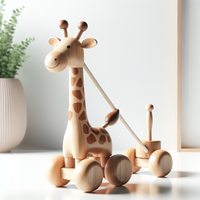 Manhattan Toy Pull-Along Wooden Giraffe