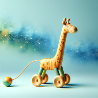 Manhattan Toy Pull-Along Wooden Giraffe