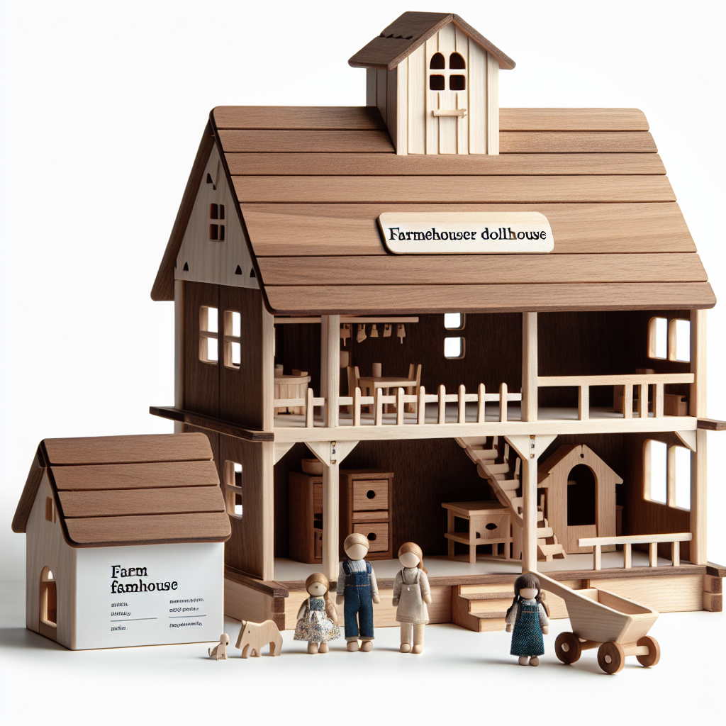 Farmhouse Wooden Dollhouse