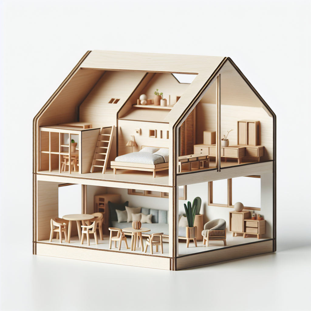 Modern Wooden Dollhouse