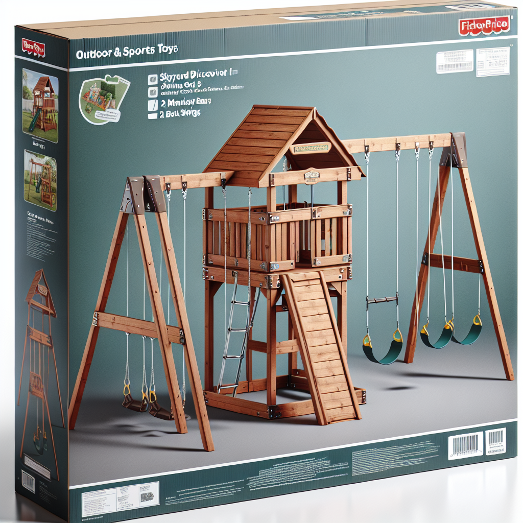 Backyard Discovery Skyfort II All Cedar Wood Swing Set