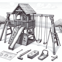 Step2 Naturally Playful Adventure Lodge Swing Set & Play Center