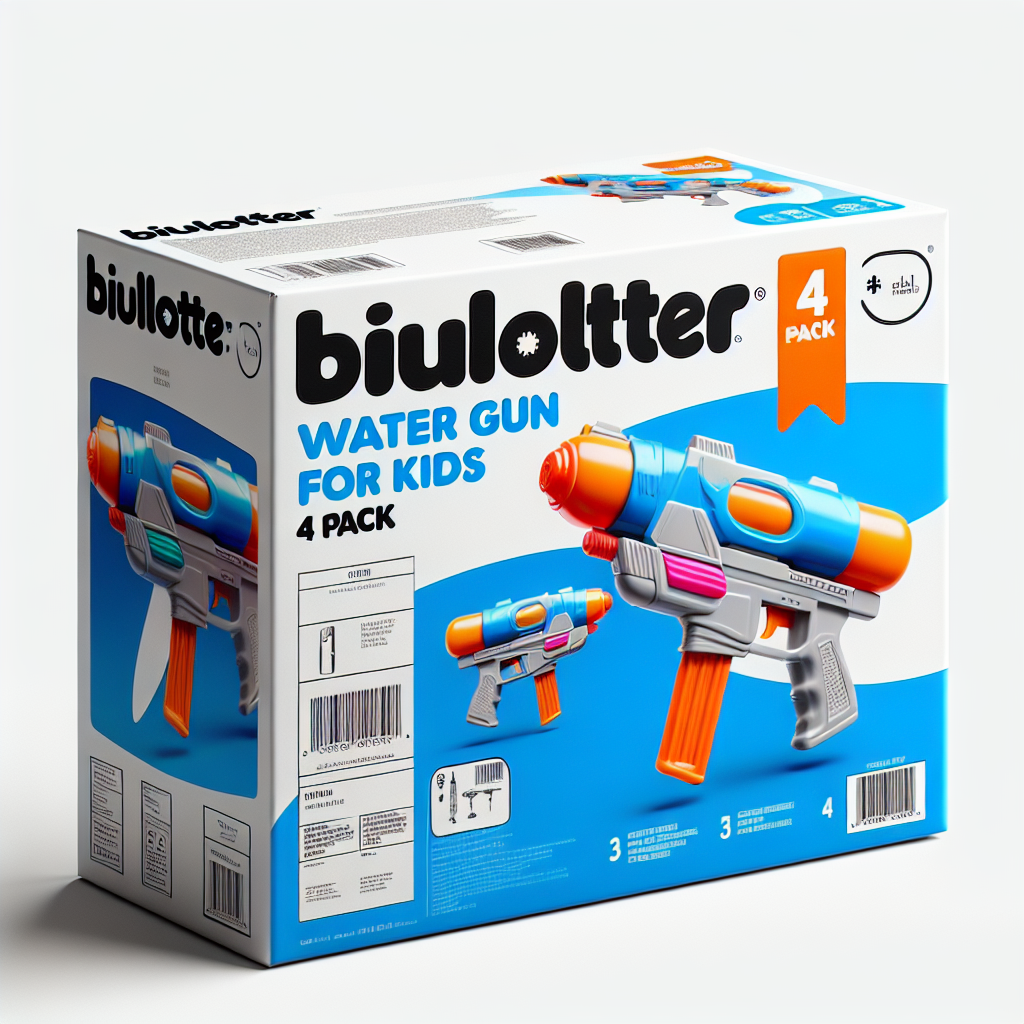 Biulotter Water Gun for Kids 4 Pack