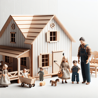 Farmhouse Wooden Dollhouse