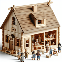 Farmhouse Wooden Dollhouse